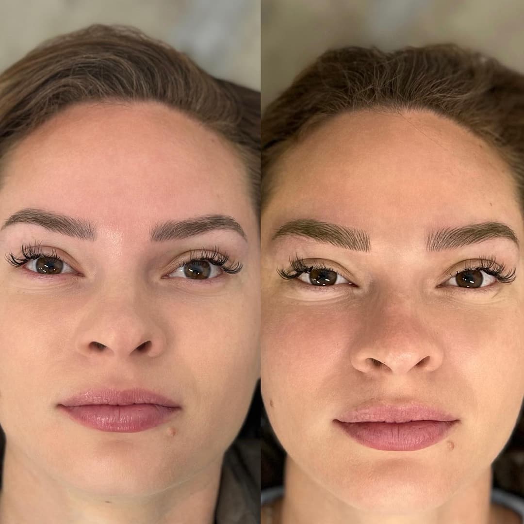 Microbladed brows eight weeks healed